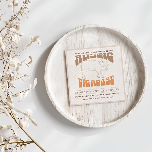 Rustige varkensrooster kaart