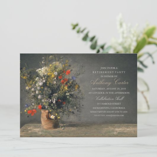 Rustige Vase schilderende Pensioen Kaart (Staand voorkant)