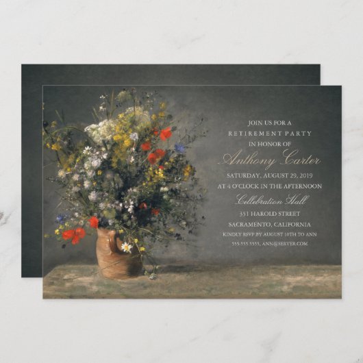 Rustige Vase  schilderende Pensioen Kaart (Voorkant / Achterkant)