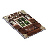 Rustige vensterstructuur en maden Jar Land op maat Notitieboek (Rechterzijde)