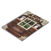 Rustige vensterstructuur en maden Jar Land op maat Notitieboek (Linkerzijde)