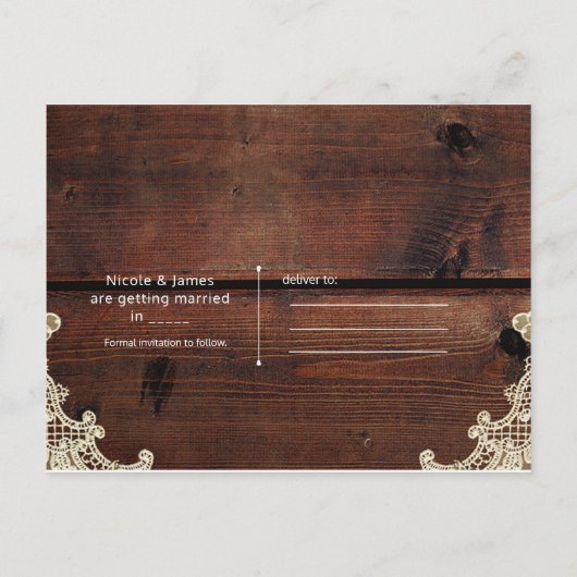 Rustige vensterstructuur en maden maken datum opsl aankondigingskaart (Achterkant)