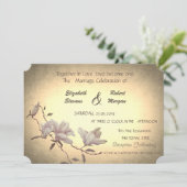 Rustige  ventilator, Magnolia Wedding Invitation Kaart (Staand voorkant)