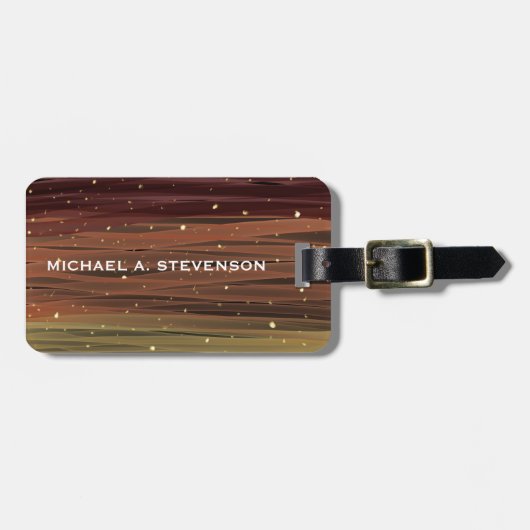Rustige verf beroert zakenreizen op maat bagagelabel (Voorkant horizontaal)