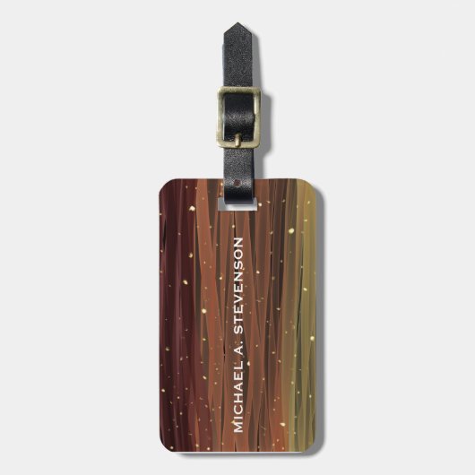 Rustige verf beroert zakenreizen op maat bagagelabel (Voorkant verticaal)