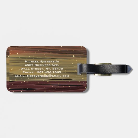 Rustige verf beroert zakenreizen op maat bagagelabel (Achterkant horizontaal)