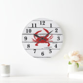 Rustige verf met rode krab grote klok (Huis)