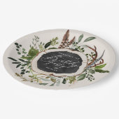 Rustige verjaardagsfeestdag voor houtsplak papieren bordje (Gekanteld)