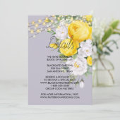 Rustige verlichting Gele Floral Enclosure cards Kaart (Staand voorkant)