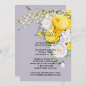 Rustige verlichting Gele Floral Enclosure cards Kaart (Voorkant / Achterkant)