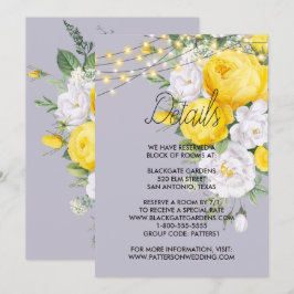 Rustige verlichting Gele Floral Enclosure cards Kaart