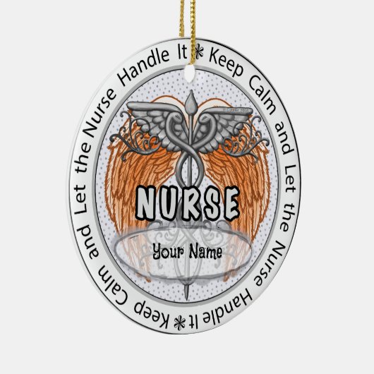 Rustige verpleegster keramisch ornament (Rechts)