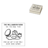 Rustige, verse eieren Boerderij Moderne eikarton Rubberstempel (Gestempeld)