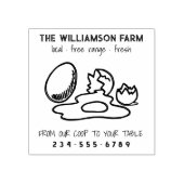 Rustige, verse eieren Boerderij Moderne eikarton Rubberstempel (Afrduk)