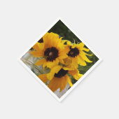 Rustige verse Gele Zonnebloemen in een Mason Jar Servet (Hoek)