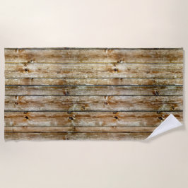Rustige Verweerde Bruine Houten Plank Naadloos Pat Strandlaken