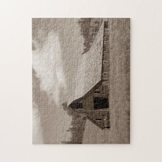 Rustige, verwekte Barn Puzzle met cadeaudoos Legpuzzel (Verticaal)