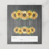 Rustige, verwekte zonnebloemkaart plaatskaartje (Buitenkant ongevouwen)