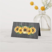 Rustige, verwekte zonnebloemkaart plaatskaartje (Achterkant)