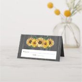 Rustige, verwekte zonnebloemkaart plaatskaartje (Voorkant)