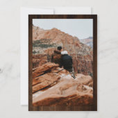 Rustige, vette ampersand 5-fotogrid bruiloft kaart (Achterkant)