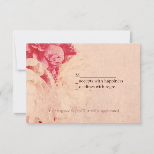 Rustige Victoriaans theepartij RSVP-kaart RSVP Kaartje (Achterkant)