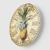 Rustige Vintage Franse ananas Grote Klok (Hoek)