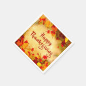 Rustige Vintage Herfstbladeren Gelukkig Thanksgivi Servet (Hoek)