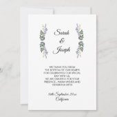 Rustige Violet Foliage Weddenschap Hartelijk dank Bedankkaart (Voorkant)