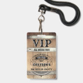Rustige VIP-pas van Bachelor Party Badge (Voorzijde met lanyard)