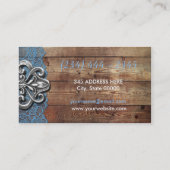 Rustige Visitekaartje voor ontwerp van hout en kan (Achterkant)