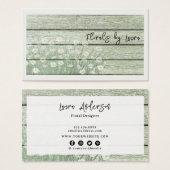 Rustige Visitekaartjes van groene hout met vervorm (Voorkant /achterkant)