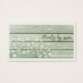 Rustige Visitekaartjes van groene hout met vervorm (Voorkant)