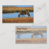 Rustige Visitekaartjes voor het grazen van landpaa (Voorkant / Achterkant)