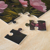 Rustige Vissende boot op Lake Mount Fuji vulkaan Legpuzzel (Zijkant)