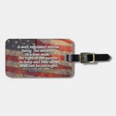 Rustige vlag Foto Tweede wijziging Amerikaanse gro Bagagelabel (Voorkant horizontaal)