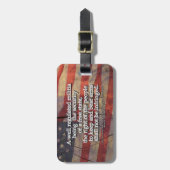 Rustige vlag Foto Tweede wijziging Amerikaanse gro Bagagelabel (Voorkant verticaal)