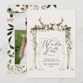 Rustige vleiende feestfoto christsmas save the date (Voorkant / Achterkant)