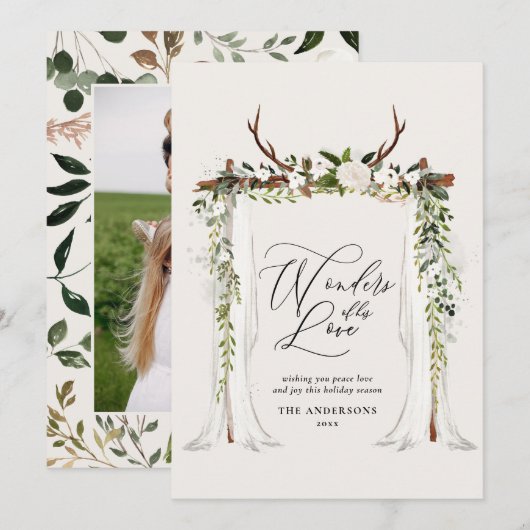 Rustige vleiende feestfoto christsmas save the date (Voorkant / Achterkant)