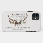 Rustige vlek en florale afstuderen Case-Mate iPhone case (Achterkant (horizontaal))