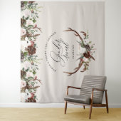 Rustige vlek florale gender laat baby shower zien wandkleed (In situ)