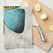 Rustige vlinder theedoek (Quarter Fold)