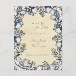 Rustige  Vloerbloem BEVESTIGEN de Datum Aankondigingskaart