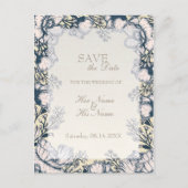 Rustige  Vloerbloem BEVESTIGEN de Datum Aankondigingskaart (Voorkant)