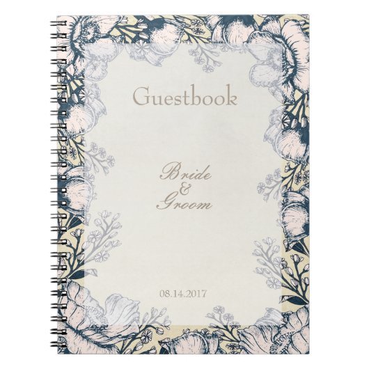 Rustige  Vloerbloem Weddenschap Notitieboek (Voorkant)