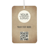 Rustige Voeg je Logo QR Code Aangepaste tekstpromo Luchtverfrisser (Voorkant)