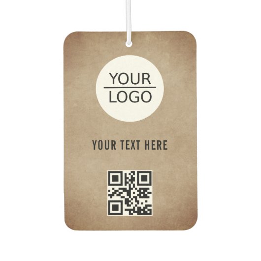 Rustige Voeg je Logo QR Code Aangepaste tekstpromo Luchtverfrisser (Voorkant)