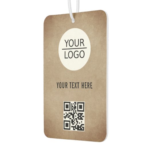 Rustige Voeg je Logo QR Code Aangepaste tekstpromo Luchtverfrisser (Links)