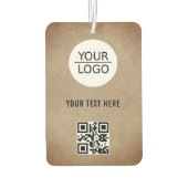 Rustige Voeg je Logo QR Code Aangepaste tekstpromo Luchtverfrisser (Achterkant)