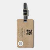 Rustige Voeg Logo QR Code Aangepaste tekstpromotie Bagagelabel (Voorkant verticaal)